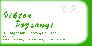 viktor pozsonyi business card